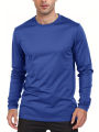 Spring Autumn Men‘s T-shirts Long Sleeve Casual Tops Solid Color High Quality Male T-Shirt Classic Men Clothing. 