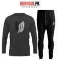 BURNOUT.PK Unisex Summer Wings Printed Full Sleeve  Multicolor Trendy Casual  Breathable fabric T-Shirt & Trouser track suit Outfit for Men & Women. 