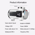 3000W Electric Water Heater Quick Install Instant Heating Faucet Hot and Cold Double Outlet Tap with Temperature Display 220V. 