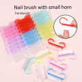1/21/50Pcs Plastic Nail Brushes Mix Color Nail Hand Scrubbing Cleaning Brush Dust Cleaner Nail Art Manicure Soft Remover Tools. 