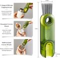 3 in 1 Multifunctional Cleaning Brush, 3 in 1 Tiny Bottle Cup Lid Detail Brush Straw Cleaner Tools Multi-Functional Crevice Cleaning Brush, Multipurpose Bottle Gap Cleaner Brush. 