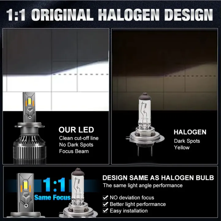 YHKOMS%20400W%20120000LM%20H7%20H4%20LED%20Headlight%20Canbus%20H1%20H8%20H9%209005%209006%20HB3%20HB4%20H11%20Bulb%20Fog%20Lamps%20Bulbs%20High%20Low%20Beam%20Auto%2012V%206000K%20-%20Image%204