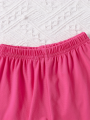 Baby girl round neck short sleeved DADDY'S GIRL fashionable letter pattern top casual short set for spring and summer. 