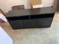 Esons 3-Door TV Stand Console for TVs up to 50", Black. 
