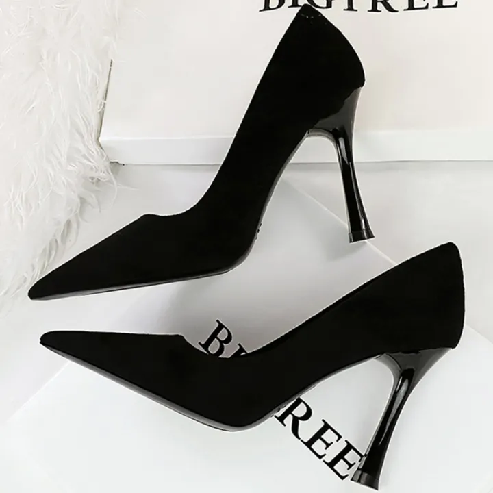 Autumn%20Simple%20Elegant%2010cm%207cm%20High%20Heels%20Stiletto%20Womens%20Shoes%20Pointed%20Black%20Etiquette%20Professional%20Single%20Shoes%20Wedding%20Shoes%20-%20Image%203