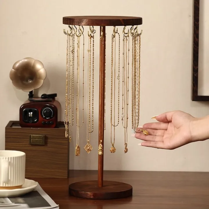 Jewelry%20Holder%20Stand,%20Necklace%20Organizer%20Rack,%20Wood%20Display%20Storage%20for%20Necklaces,%20Bracelets,%20Rings,%20Earrings%20-%20Image%202