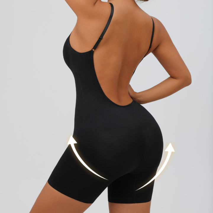 Seamless%20Low%20Back%20Bodysuit%20Shapewear%20Women%20Butt%20Lifter%20Smooth%20Body%20Shaper%20Backless%20Slimming%20Sheath%20Flat%20Belly%20Corset%20Underwear%20-%20Image%202