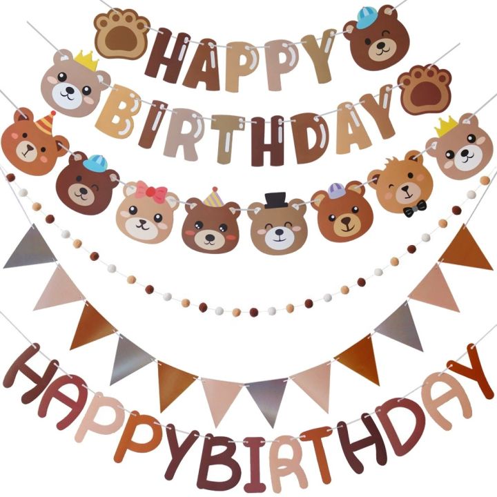 Brown%20Bear%20Birthday%20Letter%20Pull%20Flag%20Party%20Decoration%20Banner%20Layout%201%20Set%201%20Piece%20-%20Image%205