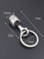 1Pc Mini Engine Piston Keychain, 3D Metal Design, Car/Motorcycle Piston Pendant, Car Mod Enthusiasts, Universal Keychain, Small. 