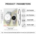 2pcs Stainless Steel Quartz Watches For Women Men Leisure Fashion Golden Ladies Clock Wristwatch.