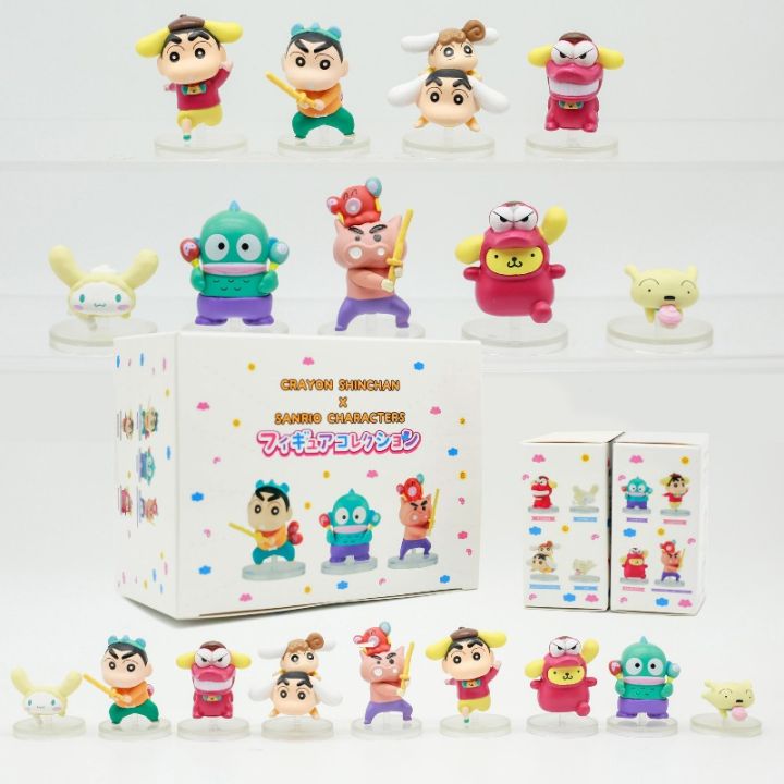 Crayon Shinchan Blind Box Toys Sanrio Characters Cute Hangyodon ...