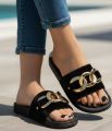 Ladies Chain Slides - Soft & Comfortable. 