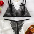 Hot Erotic Crotchless Transparent Hollow Out Bra And Panty Set Sexy Lingerie For Women Open Bras Underwear Lace Suit Clothing. 