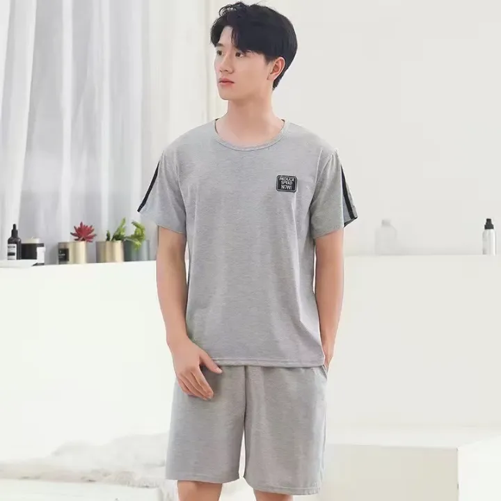 Men%20Pajama%20Set%20Cotton%20Short%20Sleeve%20Shorts%20Casual%20Striped%20Nightwear%20Loungewear%20Two-Piece%20Set%20Plus%20Size%20Summer%20Man%20Sleepwear%20-%20Image%206