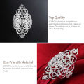 DOTEFFIL 925 Sterling Silver Pattern Hollow Ring For Women Fashion Wedding Engagement Party Charm Jewelry.