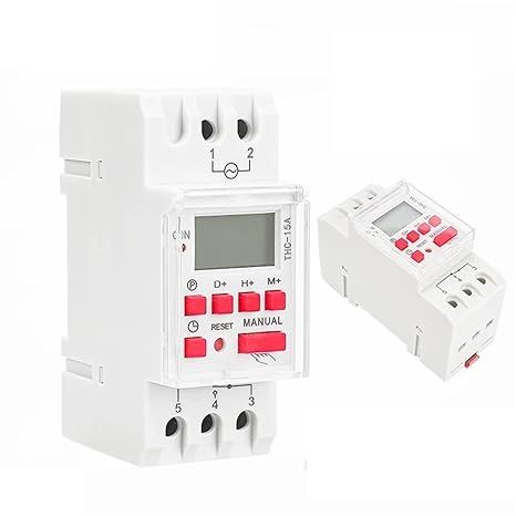 Timer Switches THC-30A Digital Timer 30A Programmable Time Relay | 220V DIN Rail Weekly Timer | LCD Display | Smart Automatic ON/OFF Switch | Power Controller for Lights, Pumps, Motors | Ideal for Home, Factory, Office & Industrial Use