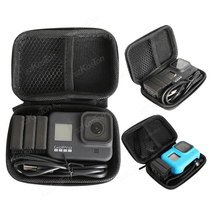 Mini Storage Bag Case For Go Pro Hero 13 12 11 10 9 8 7 6 SJCAM AKASO  Osmo 360 Action 6 5 Pro 4 3 Camera Accessories