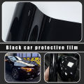 PET Piano Black Glossy Vinyl Wrap Film Gloss Black Self Adhesive Vinyl Sticker Bubble Free Vehicle Window Trim Mirror. 