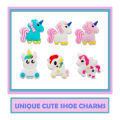 18Pcs Cute Unicorn Shoe Decorations Charms for Crocs Shoe Ornaments Perfect For Christmas And Birthday Party. 