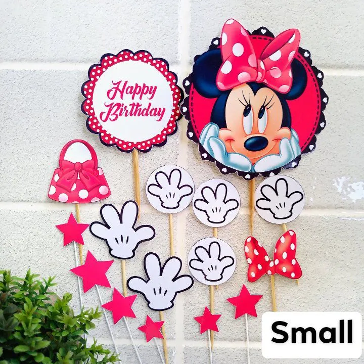 Minnie%20Mouse%20Theme%20Printable%20Picture%20Cake%20Topper%20Pack%20for%20To%20Decorate%20the%20Cake%20-%20Image%203