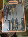 Stainless Steel Knife Set Kitchen Five-piece Kitchen Knife Gift Set Knife Meat Cutting Kitchen Knife Combination Complete Set (with free cutting board). 