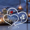 Acrylic Decorative Ornament,I Love You Gift for Her,Birthday Gifts for Girlfriend Wife,Anniversary Girlfriend Gifts Wife Gifts,Heart Ornament Keepsake for Birthday Valentine's Day Anniversary Wedding. 