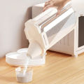 Airtight Laundry Liquid Storage Jar Portable Washing Powder Dispenser with Measuring Cup for Convenient and Efficient Laundry. 
