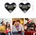Universal Car Solar Heart-shaped Light Car Window LED Peach Heart Atmosphere Lamp for Car Exterior Interior Decoration.