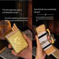 ELECTRIC LIGHTER WITH Royal Cigarette Holder, Retro 16Pcs Cigarette Box, Peaky Blinders Flick Box Holder, Luxury Vintage Carved Cigarette Box, Shelby Smoke Pocket Holder, Portable Smoking Tool, Expandable Cigarette Cases. 