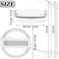 40oz Replacement Tumbler Lid – Transparent Spill-Proof Sliding Cover for Stanley & Other Stainless Steel Cups. 