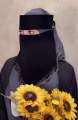 Niqab with Karchupi Design - Cherry Fabric for Women.