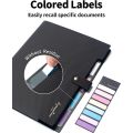 Expanding File Folder,5 Pocket Folders for Documents,Portable Paper Organizer for School Office Supplies,A4 Size. 