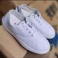 White Concord Lace-Up School Shoes For Girls. 