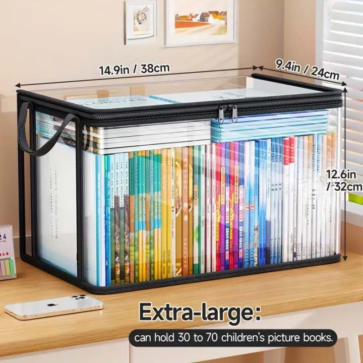 PVC%20Storage%20Bag%20with%20Flip%20Lid%20&%20Viewing%20Window%20-%20Durable%20Rectangular%20Organizer%20for%20Toys,%20Crafts,%20Books,%20School%20Supplies,%20Snacks%20-%20Image%202