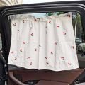 Cute Baby Car Curtain Cotton Sunscreen Cloth Embroidery Sunshade Children Sun Protection Window Curtain UV Protection for Kids.