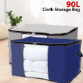 Clothes Storage Bags Foldable Blanket Storage Bins with Durable Handles Thick Fabric for Clothing.