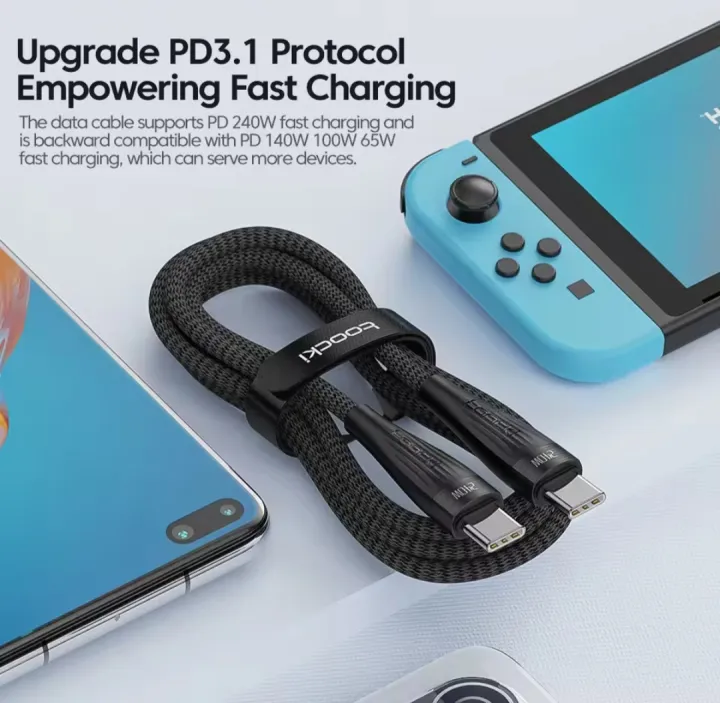 Toocki%20USB%20C%20to%20USB%20C%20Cable%20PD240W%20USB%20Type%20C%20Charging%20Cable%20for%20MacBook%20Pro%20iPad%20Pro%202020%20Samsung%20S20%20S10%20Quick%20Charger%20USB%20-%20Image%203