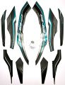Yamaha Fz-S V2 fuel Injection Black Bike Blue Full Sticker Kit. 