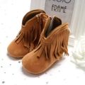 Spring and Autumn Winter New Baby Boots Tassel Boots Fashion Soft soled Women's Baby Shoes Sneakers 0-1 Year Old Zipper Style. 