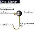 10pcs/lot Micro Jig Head Fishing Hook 1g-5g Ice Fishing Hook Mini Crank Jig Fishhook Soft Lure Fishing Tackle.