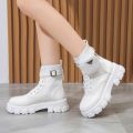 Women Boots Motorcycle Casual Shoes New Woman Leather Minimalist Classic Punk Female Mary Jane Goth Shoes Platform Boots Women.