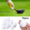 Practice Golf Balls 10 Pcs White True Flight Soft Indoor Air Ball's.