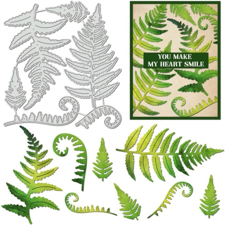 Fern Leaves Die Cuts for Card Making Leaves Cutting Dies Stencil for Scrapbooking Plant Embossing Die Cuts for Album Decorative