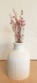 Concrete Decor Vase - Mini Ribbed Turbine Rounded Vase(Size 10*6 cm). 