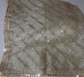 Fancy nylon organza dupatta with 5mm satara. 