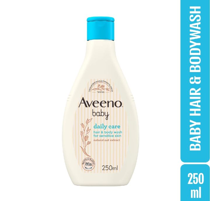Aveeno Baby Daily Care Hair & Body Wash 250ml | Gentle Tear-Free Baby Cleanser | Sensitive Skin Safe