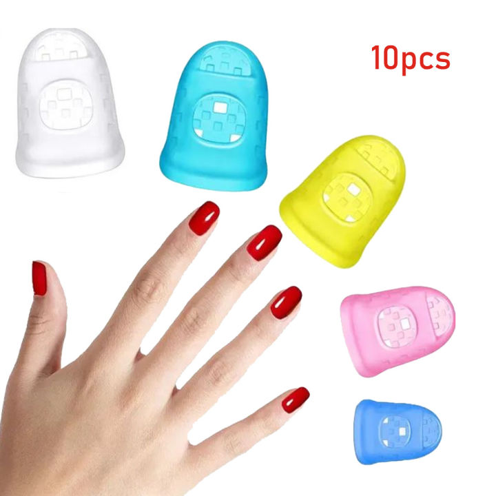 Miwayer 10 PCS Guitar Fingertip Protectors  Silicone Finger Guards 5 Sizes