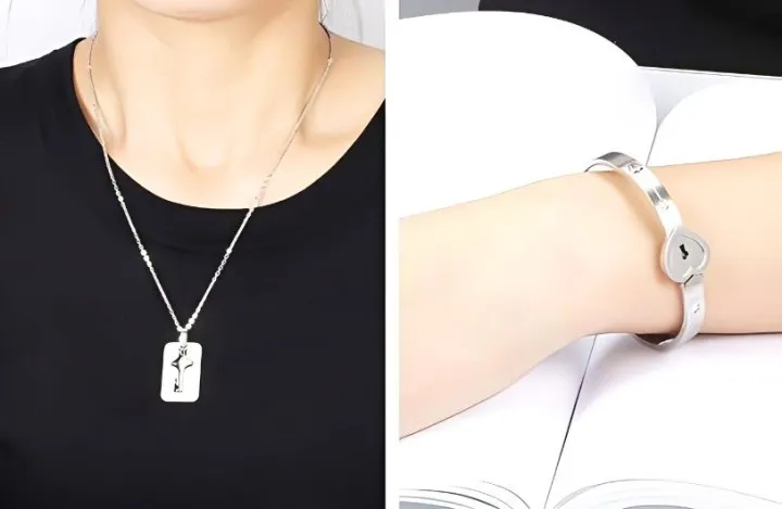 Lock%20Bracelet%20and%20Key%20Necklace%20Set%20for%20Couples%20Jewelry%20-%20Stainless%20Steel%20Heart%20Bangle%20for%20Men%20and%20Women%20Romantic%20Gift%20for%20Valentines%20Day,%20Birthday,%20Christmas,%20Wedding,%20Anniversary%20-%20Image%205