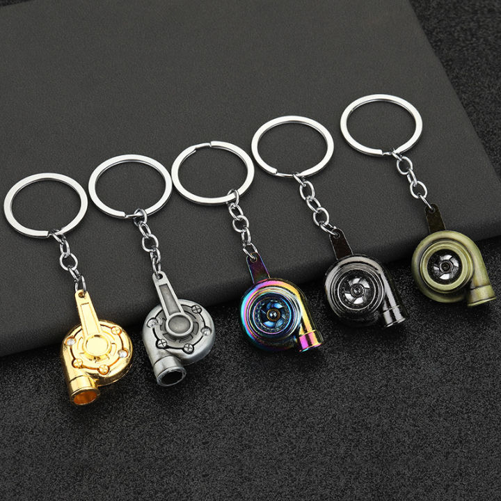 Disc Rotor Key Chain Creative Gear Head Keychain Speed Gearbox Keyring for Car Key Turbo Hub ...