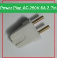 2pic Heavy Duty Electrical Power Plug AC 250V 6A 2 Pin European Standard EU Male Plug Power Adapter AC Power Connector Cable Cord Male Plug Adaptor.